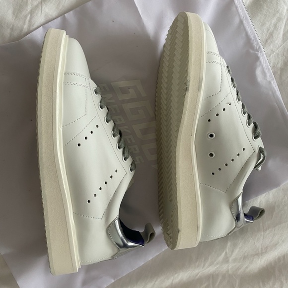GOLDEN GOOSE STARTER SNEAKERS IN WHITE AND SILVER - Picture 3 of 6